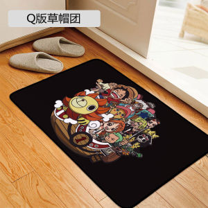 Carpet Floor Mat One Piece Luffy Ace Anime Cartoon Kitchen Dining Living Room Bedroom Table Chair Anti-Slip Door Mat