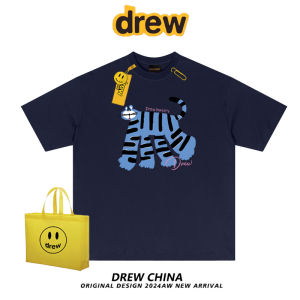 เสื้อยืดแขนสั้นทรงหลวมสำหรับผู้ชาย ดีไซน์ที่สนุกสนานและมีความหมาย ดีไซน์ลายเสือ สไตล์อเมริกัน เสื้อยืดคู่รัก INS แฟชั่นสำหรับฤดูร้อน