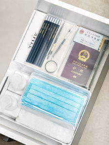 กล่องเก็บเอกสารใสสำหรับใช้ในบ้านและออฟฟิศ อุปกรณ์จัดระเบียบเอกสารส่วนตัวที่จำเป็น กล่องใสสำหรับเก็บเอกสารแบบพกพา