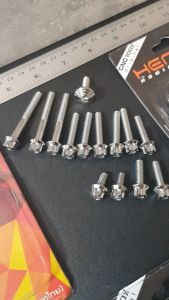 ครบชุด น็อตแคร้ง Wave110i 125i PCX150 PCX160 สแตนเลส CNC เฮงสกรู 2018-2023