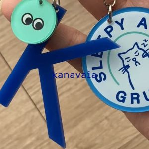 Kanavaia Customizable Letter Acrylic Keychain - Set 17 (Sleepy & Grumpy)