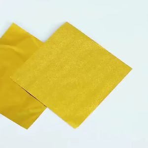 1 Pak Isi 100 Pcs Gold Alu Foil Chocolate Foil Pembungkus Food Grade Import Aluminium Dekorasi Kertas Diy