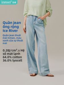 INMAN | Quần Jeans Phong Cách Retro Dáng Xòe Cao