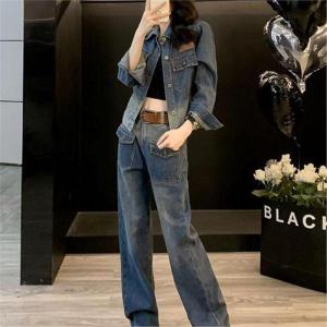 LIANGYILAILIN | Bộ Đồ Jean Thời Trang Dành Cho Phụ Nữ