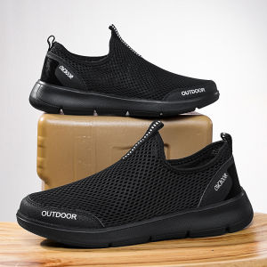 ORNGMALL Mens Summer Casual Shoes Slip-On Breathable Air Mesh Sneakers Lightweight Comfortable Trainers for Men Size 39-48