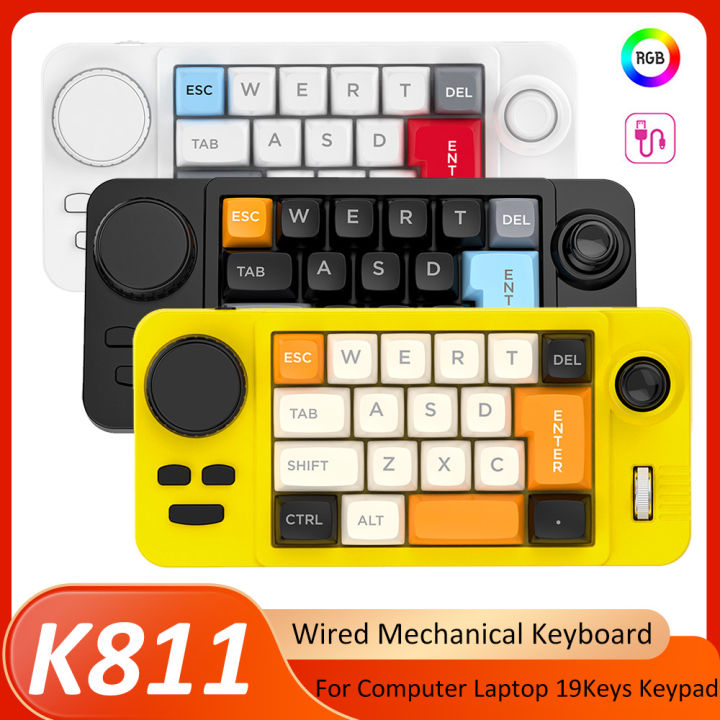 RGB Hot Swap Wired Mechanical Gaming Keyboard with Volume Scroll Jostic ...