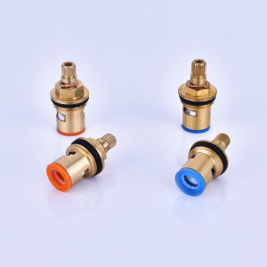 1/2pc Universal Replacement Tap Valves Brass Ceramic Disc Cartridge Inner Faucet Valve for Bathroom Clockwise or Anti-clockwise