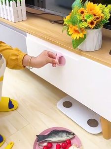 Satu Keluarga Pegangan Pintu Tempel Lemari Baju Bulat Serbaguna C1063 Handle Pintu Multifungsi