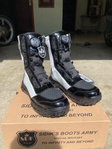 SEPATU PDL TALI PUTAR TAWON PROVOST PM /TNI KULIT MENGKILAP MERK SIDIKS NEW