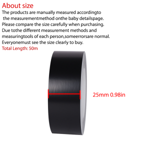 Black light-blocking tape waterproof high-temperature tape for bonding door and window gaps and sealing household appliances