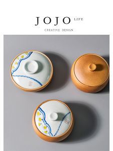 Japanese Style Ceramic Soup Pot with Lid Jojos L PD Green Porcelain Cooking Utensils for Home Use Blue And White Porcelain