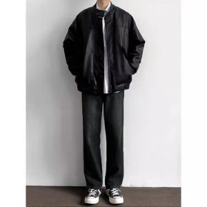 Men Retro Vibe Straight Flared Denim Pants