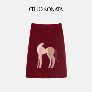 Cello Sonata | Year of the Horse Special Artist Collab Red Short Sleeve Turtleneck Sweater