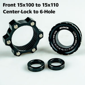 ZRACE Center Lock Hub Adapter 6-Bolt to Centerlock Conversion Kit Boost MTB Road Bike Front/Rear Thru-Axle Adapter 15x100 to 15