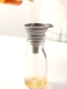 Cooking Oil Dispenser Kitchen Tools Corong Silikon Foldable Silicone Funnel Retractable Strainer Collapsible Silicone Funnel