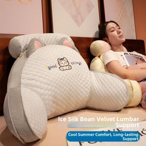 Neck Support Lumbar Pillow Washable Bed Use