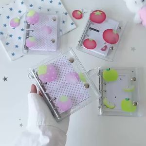 OUHOE | New Colorful Transparent Binder Loose Cover Journal Sketchbook Office Supplies Accessories