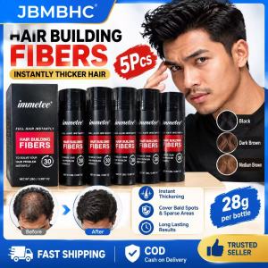 JBMBHC 5PCS Hair Building Fibers 28g Electrostatic Adsorption Thickening Powder Sweat Resistant Long Lasting Hair Loss Concealer For Bald Spots