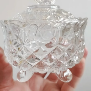 Transparent butterfly glass jar Home storage jar with lid Wedding candy jewelry box gift storage