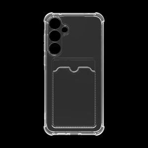 Transparent Soft Card Bag Phone Case For Samsung Galaxy S20 S21 S22 S23 S24 FE Plus UItra A22 A32 A52 A72 Note20 Bumper Cover