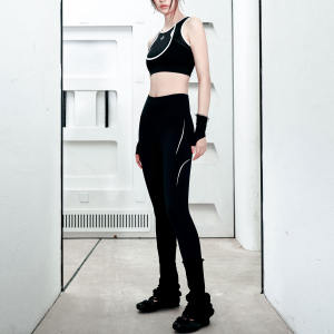 TUFN High Waist Yoga Pants Womens Fitness Running Training Tightening Leg Abdomen Control Quick Dry Breathable Nylon Sports Pants