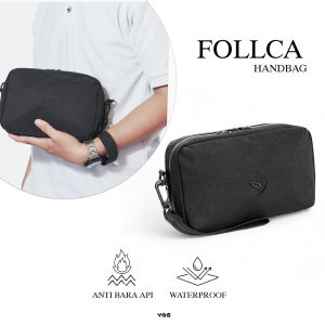 Tas Pria YMG Follca Casual Waterproof Kulit Imitasi Hitam