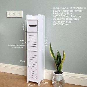 Toilet Side Narrow Storage Cabinet
