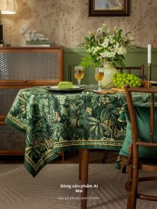 FANJUTAIDU | Light Luxury American Vintage Style Rectangular Tablecloth
