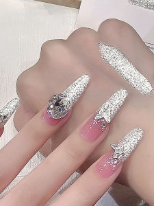 ยาทาเล็บเจลแคทอายสีขาว TC Flash 1 ชิ้น สีแพลตตินัมเงางาม อุปกรณ์ทำเล็บที่จำเป็นสำหรับงานแต่งงาน