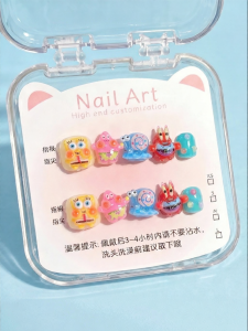 GANGHOU | Girls Toddler Short Fake Nails