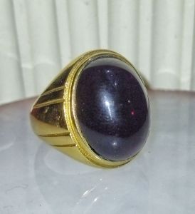Cincin Batu Akik Yaman Wulung Api (Tembus Warna Merah)