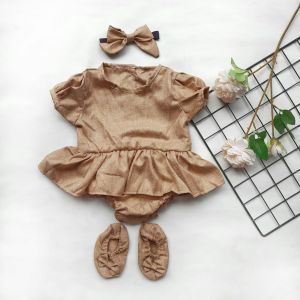 TokoDemesJogja Maisya romper baby set baju bayi perempauan bandana headband bando pita dan sepatu bayi model baru trend terkini lucu imut unik murah usia 0-9 bulan