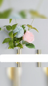 Creative Nordic Style Wall Mounted Flower Tube Wall Metal Vase Decoration Holder to Display Dried Flowers Fake Flowers Living Room Decor