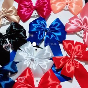 โบว์นักเรียน 2 ชั้นผ้าซาตินรูปลักษณ์ปีกผีเสื้อ สินค้าสำรวจที่ไทยส่งของเร็ว