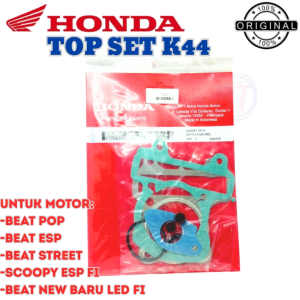 PAKING TOP SET KODE K44 HONDA ORIGINAL AHM KUALITAS ASLI UNTUK MOTOR BEAT POP BEAT ESP BEAT STREET .