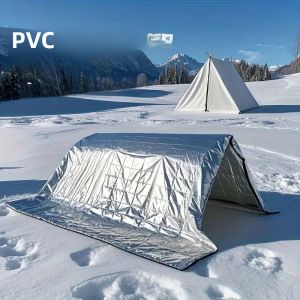 2 CHIẾC 160x210cm Chăn Sinh Tồn Khẩn Cấp Cách Nhiệt Hạng Nặng Để Cắm Trại Đi Bộ Đường Dài & Sinh Tồn Ngoài Trời