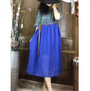 Slimming Vintage Floral Cotton Dress