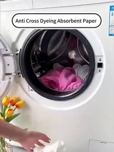 50 PCS/Bag Laundry Tablets Laundry Paper Anti-Staining Clothes Sheets Anti-String Mixing Color Absorption Washing Accessories
