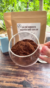 [TẶNG 20gr TIÊU] Cà Phê Robusta Nguyên Chất 250gr Rang Xay Mộc Gia Lai Dùng Pha Phin - Trạm Gốm Sứ Decor
