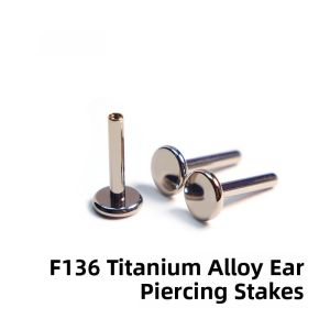 Titanium Alloy Flat Bottom Rod Ear Studs Lip Studs Bone Studs Single Rod Inner Spiral Fresh out Fashion Jewelry Accessories