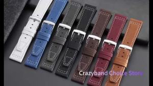 20mm 22mm Quick Release Leather Brown Black Stitching Cowhide Watch Strap for Omega Wrist Universal Bracelet for Seiko for Rolex