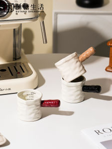 Exquisite Ceramic Coffee Cup with Scale Tea Coffee Extraction Cup Mini Measurement Cup Premium Feels Small Milk Cup