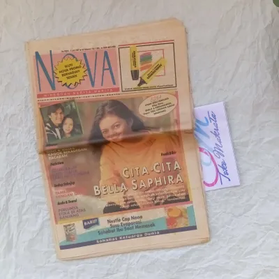 koran tabloid mingguan berita wanita NOVA cover BELLA SAPHIRA jadul lama lawas