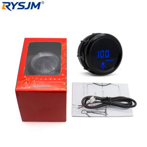 RYSJM | 2" 52mm Digital Fuel Level Gauge With Alarm Warning Function 12V LED Light 240-33Ohm Universal Stainless Steel Fuel Float Sensor