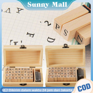 Stempel Huruf Alfabet/Alphabet Stamp Set/Stempel Huruf Kayu Aret/Rubber Stamp Set With Ink