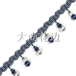 Thickened European Luxury Tassel Curtain Trim Beaded Edge Material High End Home Textile Door Curtain Accessories Lace/Ribbing