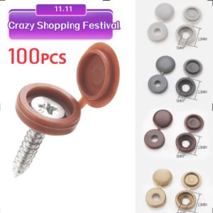 100Pcs hinged plastic nut cover foldable positioning screw and nut protection cover Nut cover bolt hardware screw cover cap
