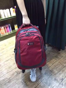 Ultra-Light Double-Shoulder Backpack with Pull Rod Detachable Travel Suitcase Waterproof Luggage Computer Bag Boarding Bag