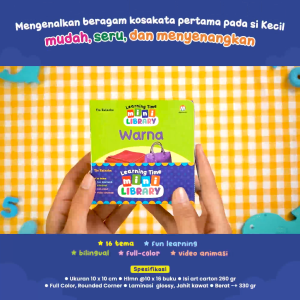 Thin Boardbook Buku Bayi Learning Time Mini Library Usia 0-2 Tahun