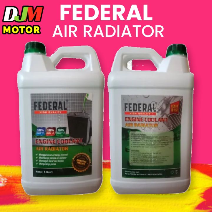 COOLANT , AIR RADIATOR FEDERAL 5 LITER WARNA HIJAU 100% ORIGINAL ...
